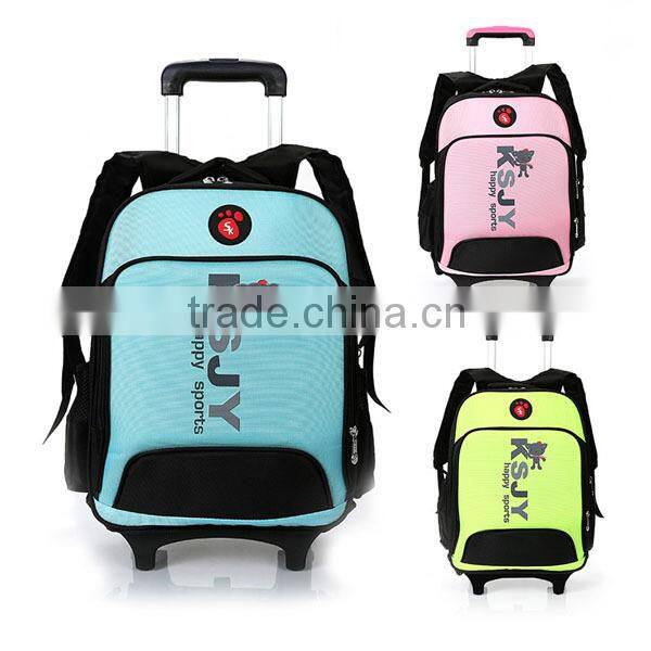 2015 China supplier New Fashion High Quality Wheeled School Bag