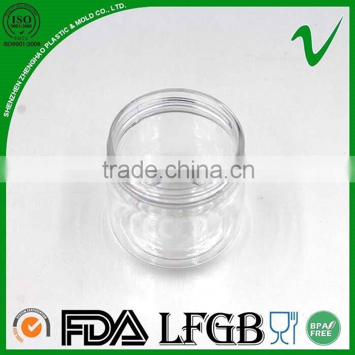 PET 60ml plastic jar clear packaging for cosmetic creams