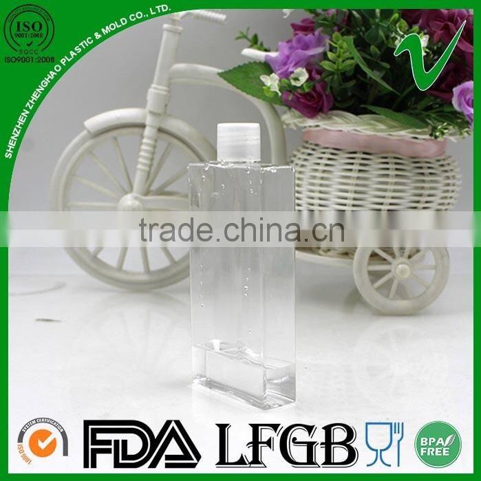 PETG disposable clear empty 2 oz plastic bottle for juice packaging