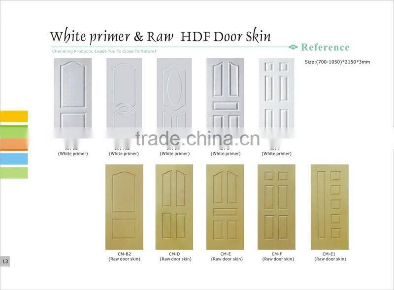 White primer hdf door skin