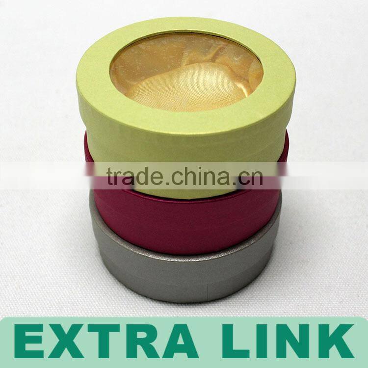 customized recycle Cheap high quality Bracelet round box with windows