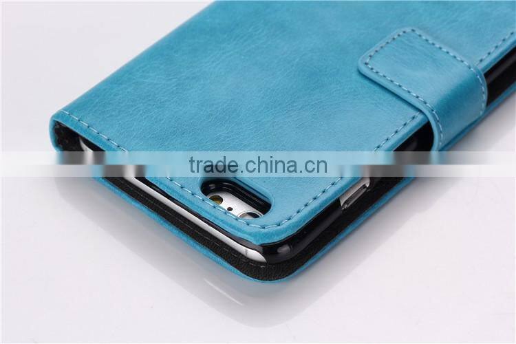 2 in 1 high quality PU magnet case for iphone6/6s with 3 card slots wallet case for mobilephone
