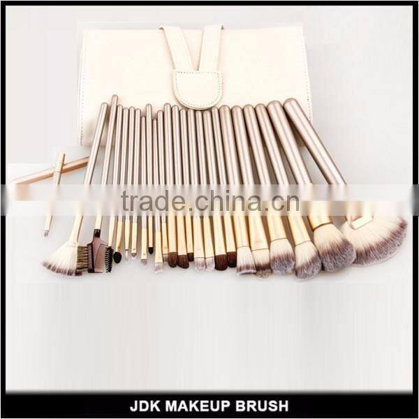 12pcs 18pcs or 24 pcs professional makeup brush set beauty champagne color makeup brush set with bag