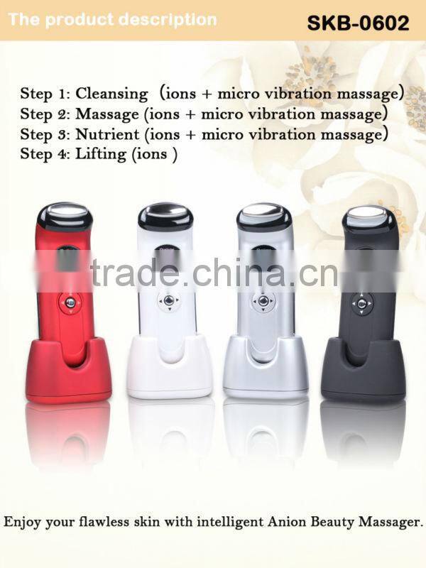 Galvanic ionic skin tightening and anti aging treatment beauty device