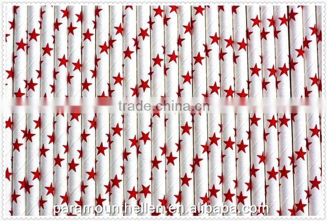 Eco Party Favors Wholesale Striped Paper Straws for wedding party