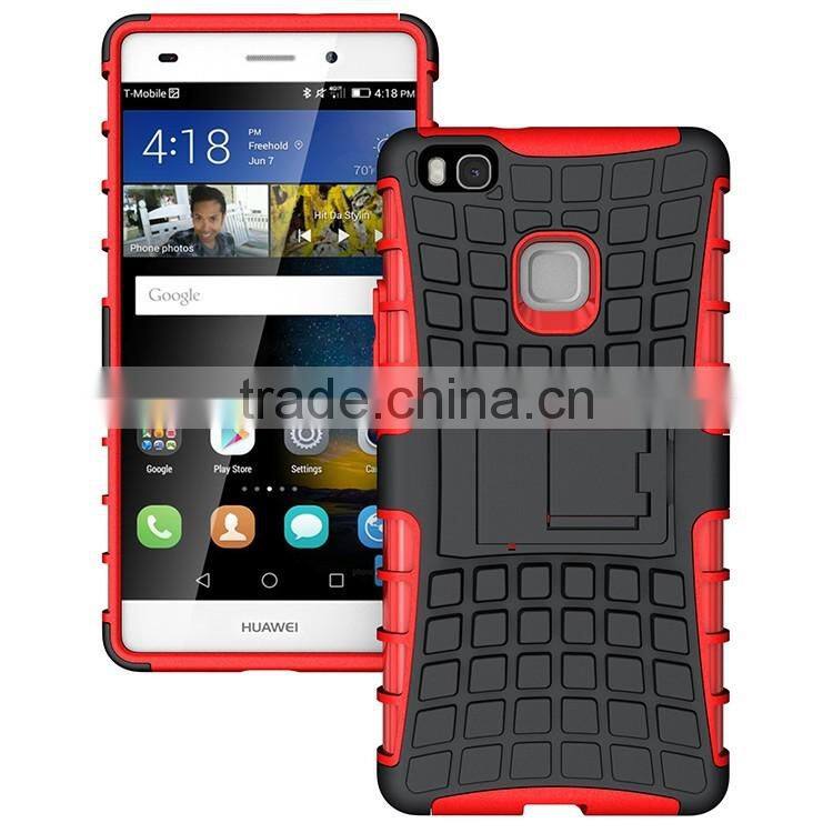 For HUAWEI P9 Lite Armor CASE Heavy Duty Hybrid Rugged TPU Impact Kickstand Hard Cover ShockProof Case