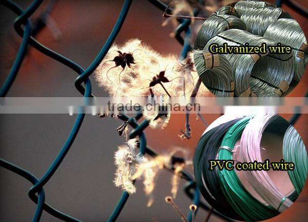 football playground pvc coated/plastic chain link fence