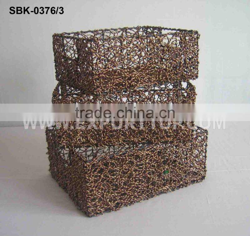 Hot selling sea grass food storage baskets (july@etopvietnam.com)