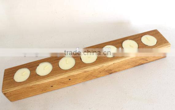 Modern Home Decoration Tea Light Wooden Candle Holder Reclaimed Wood Candle Holders