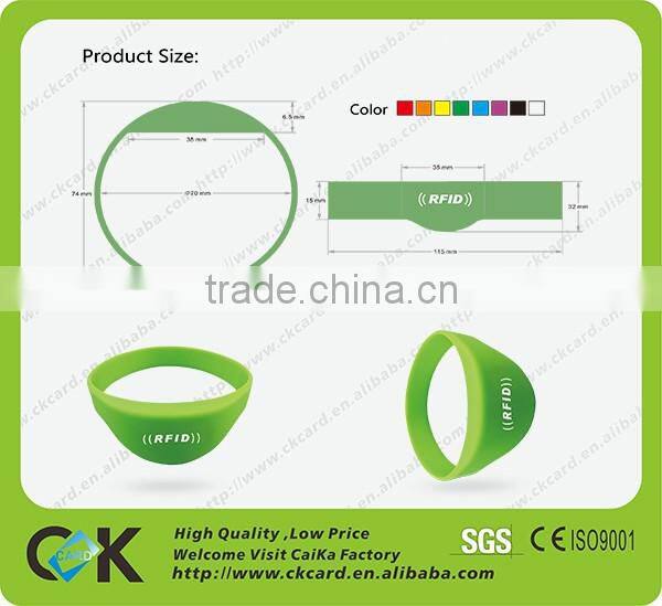 Competitive price soft PVC waterproof RFID bracelet