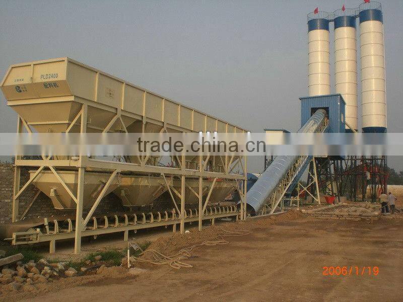 PLD2400 concrete batcher, 75m3 concrete batching plant