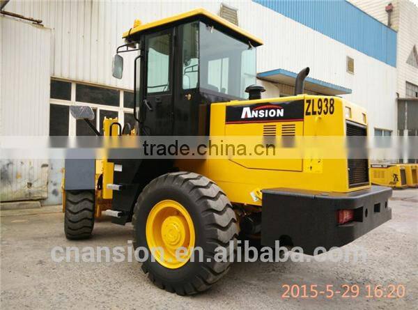 ZL938D-II Standard wheel loader 3 ton new model with 17.5-25 tyres and 1.8m3 bucket