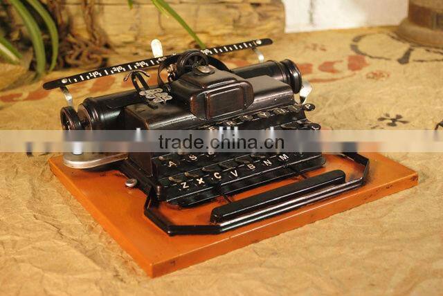 Antique iron typewriter model crafts with paint