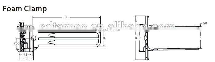 Forklift attachment Foam Clamp