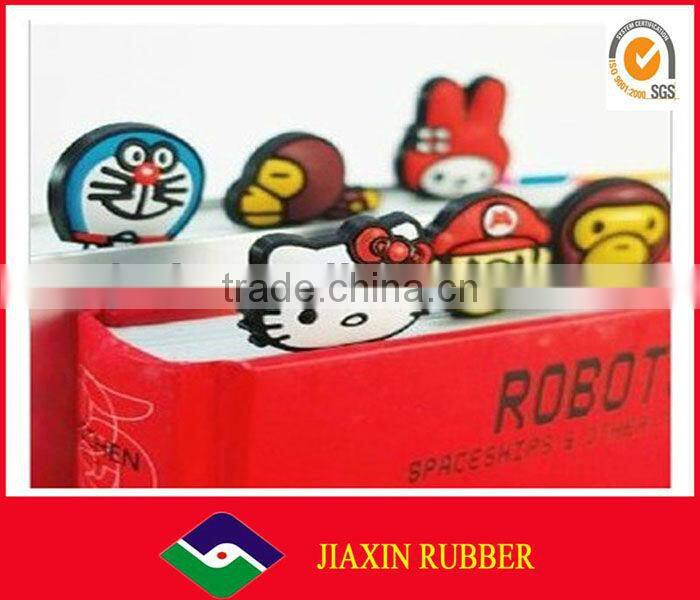 Colorful silicone/pvc bookmarks for christmas JX-10032