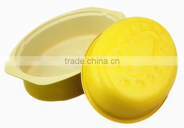 Nice yellow oval ceramic coating roaster pan