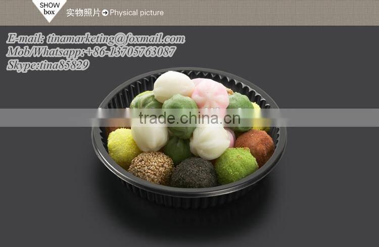Disposable Plastic Round Food Container,Plastic Take Away Food Packaging Box, Plastic Round Sushi Container