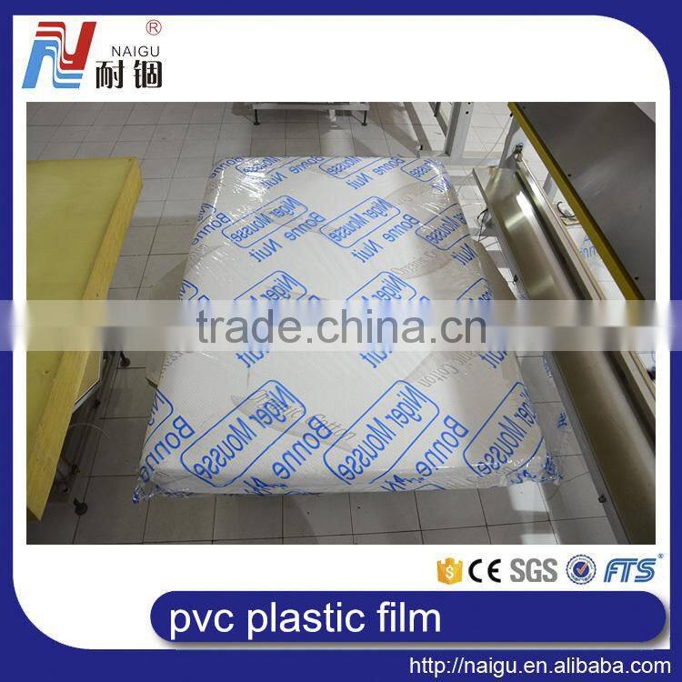 2016 new soft mattress pvc transparent plastic film