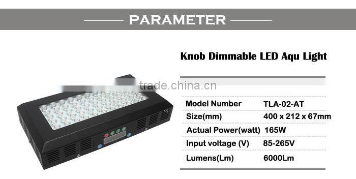 165w programmable led aquarium lighting for cora reef