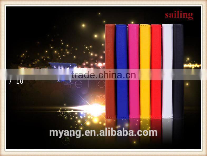 2015 New!~MOQ High Quality Stand Leather Case for Xiaomi Mi Pad Inchfolio stand leather case for lg g pad