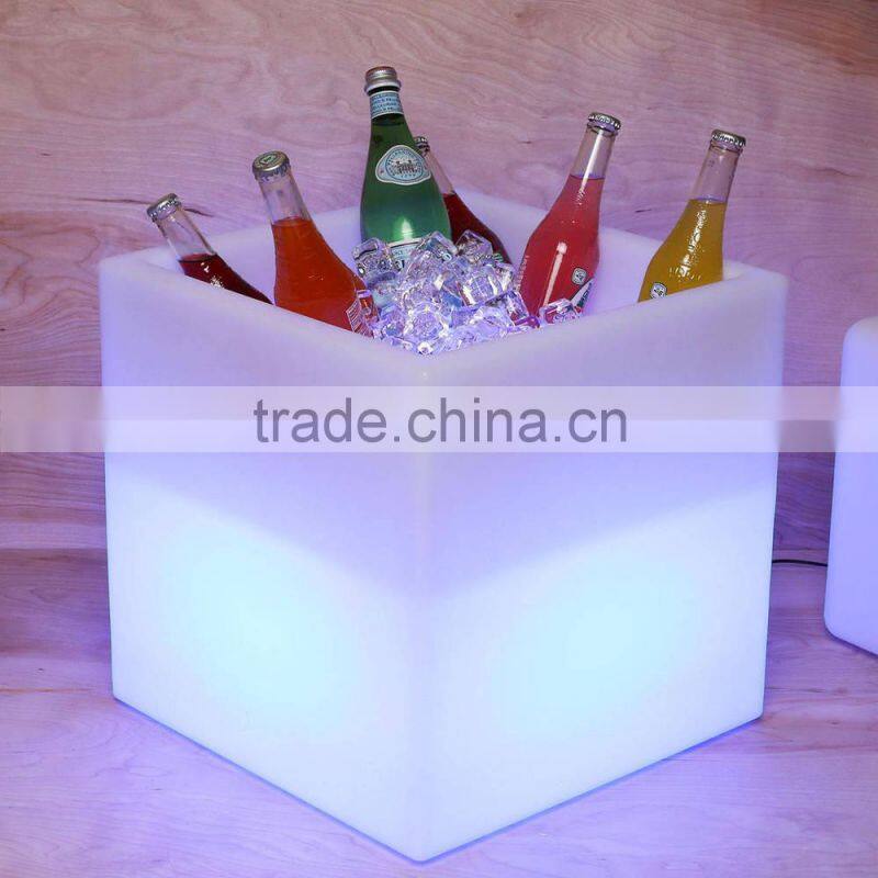 beautiful color changing led square flower pot for party, home decoration