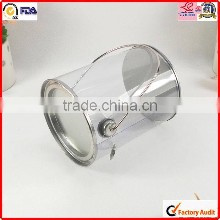 manufacturer handle round pvc packing candy box
