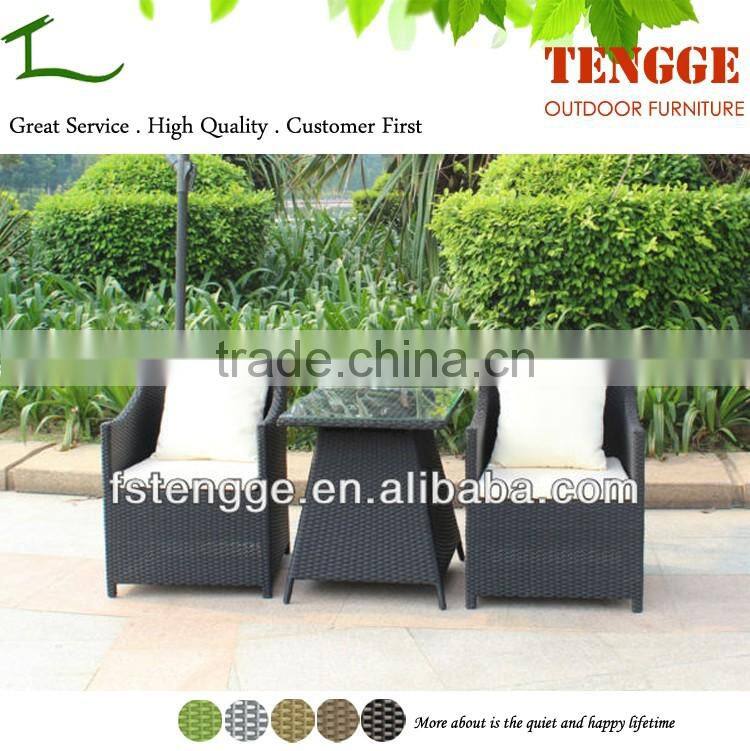 TG15-0307 coffee time 2 people rattan Turkey chairs and table set