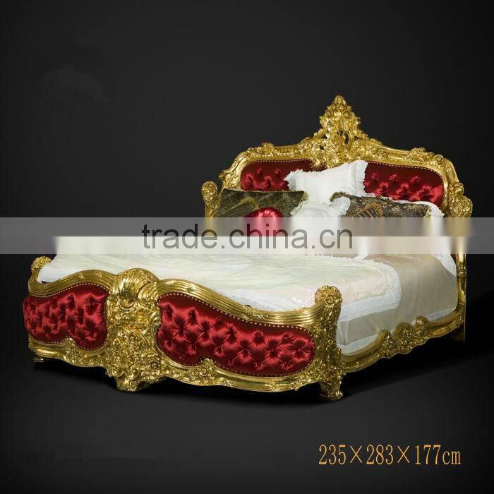 Imperial Noble Furniture Living Room Sofa, Luxury Wood Carved Three Seater Sofa With Gold Painted, British Royal Sofa Couch Set