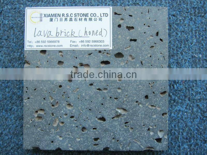 Decorative black lava stone