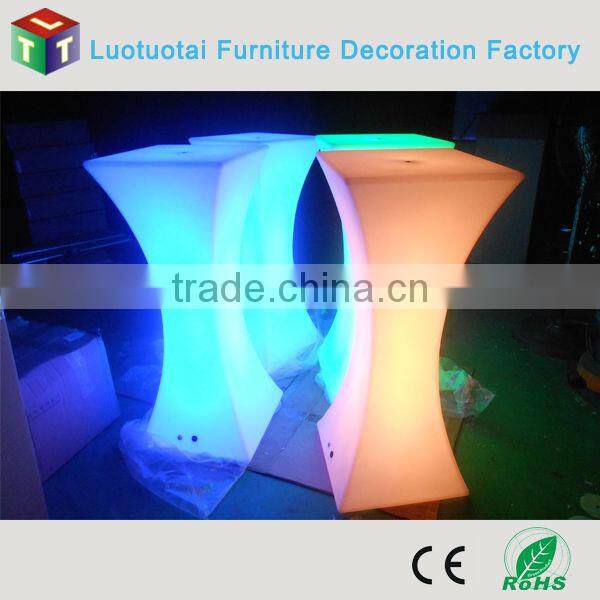Glowing led illuminated furniture/led high top cocktail table
