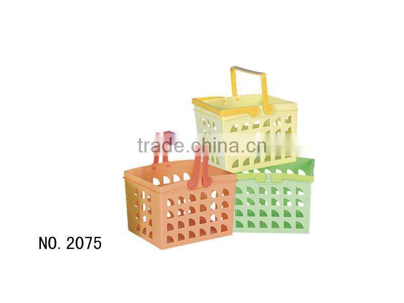 high quality cheap price small plastic toy basket/organization baskets/plastic baskets with hole