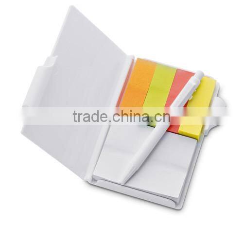 sticky notes and ballpen in plastic case,sticky notes holder with pen