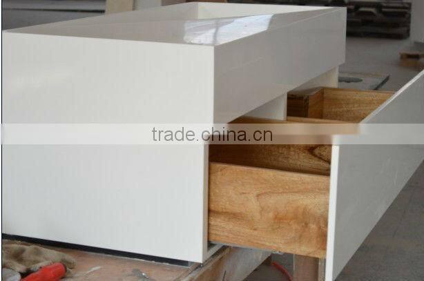 New design 2016 corian wall hung wash hand basin