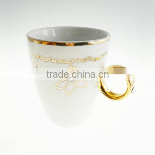 Alibaba Express Ceramic Vicacci Flower Ring Mug Made With Swarovski ElementsV2008A-093NBC-CC (WS1059-130807)