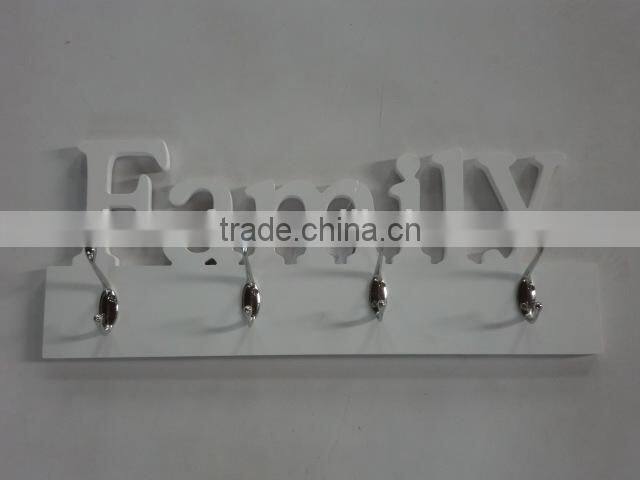 With Hooks Wood Wall Mounted Shelving