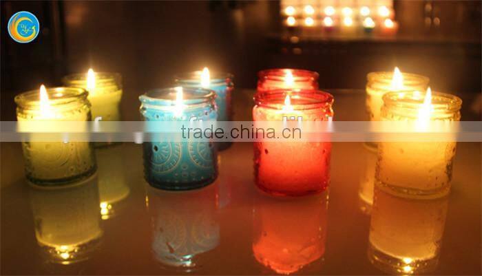 wax candle jar glass candle jar,color candle glass,tea light holder