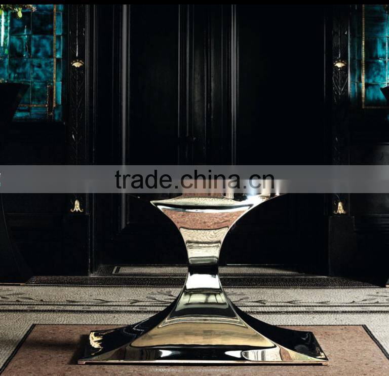 A8087 Reduced designs strong frame oval glass top dining table for family