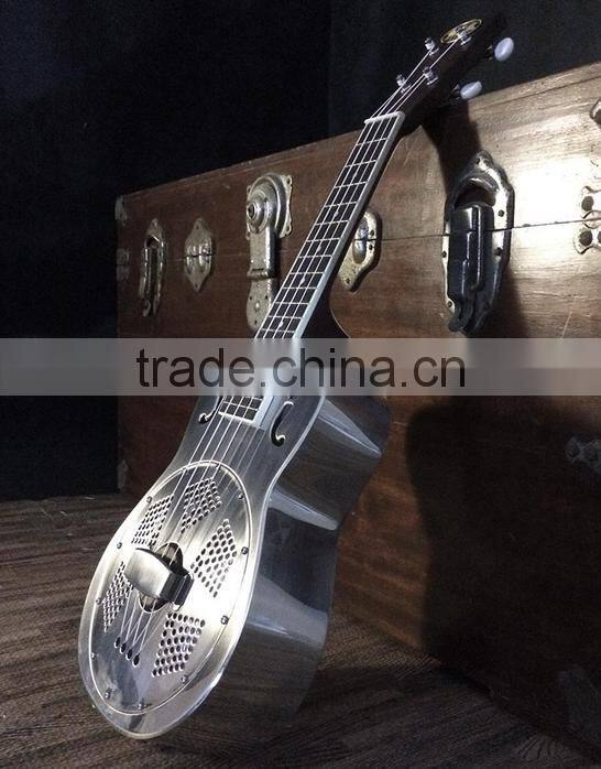 resonator ukulele with blues slide, copper alloy resonator ukulele, ukulele 23inch