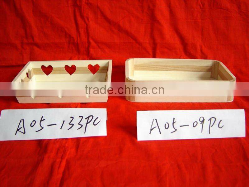 handmade small pretty poplar wooden food tray