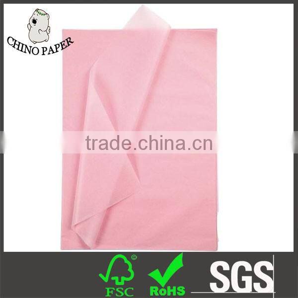 Pure color pink tissue paper wrap gifts