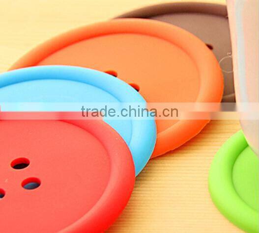 Creative household goods circular silicone insulation pad coaster, custom silicone coasters, silicone rubber coaster