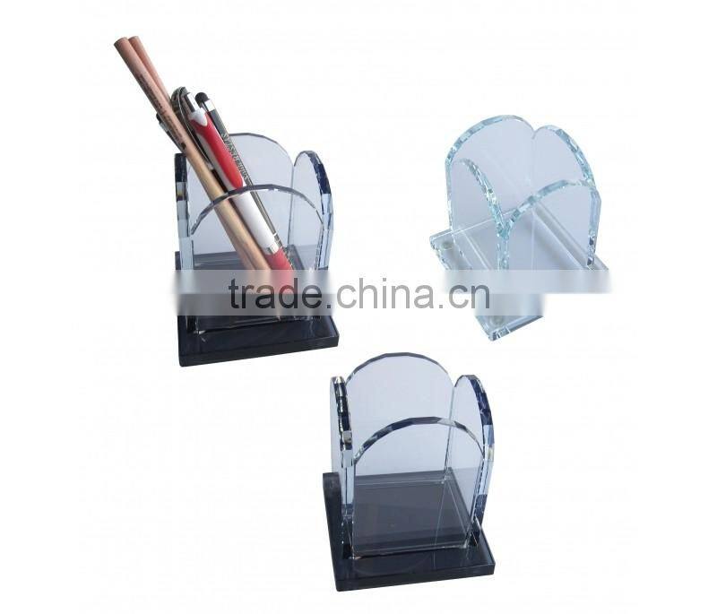 JINGYAGE Office Table Set Crystal Simple Transparent Pen Holder Set