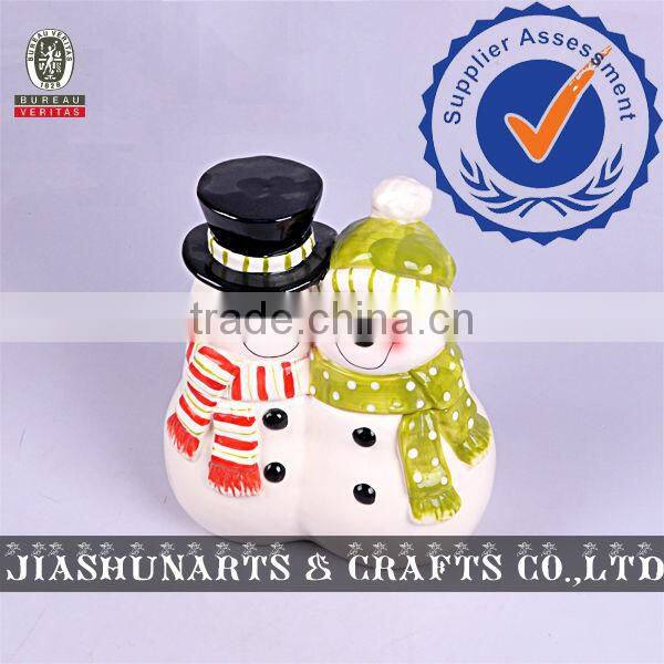 Snowman Ceramic Storage Box With Lid