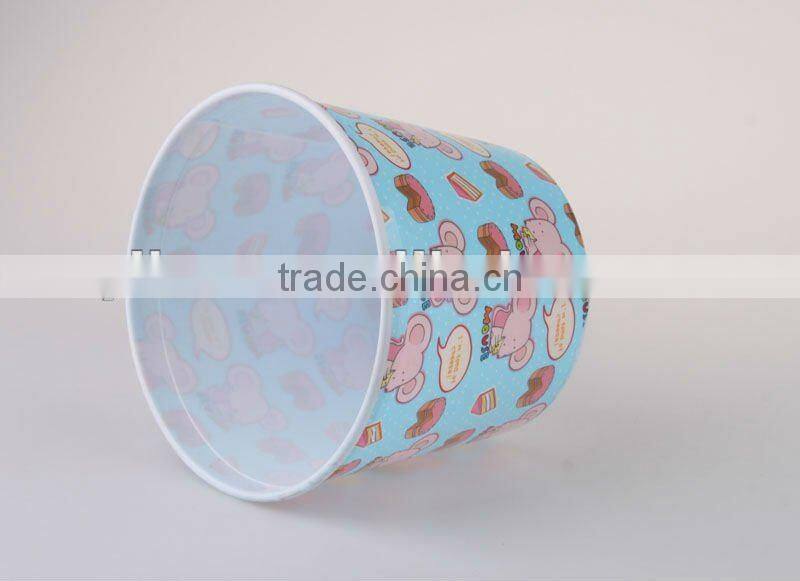 plastic Colorful Popcorn Bucket 1300ML custom printed popcorn buckets