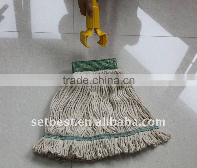 Cotton mop with Jaw clip mop stick
