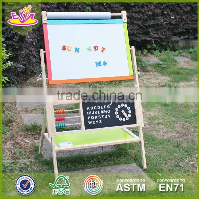 2017 New design wooden magnetic drawing board high quality wood kids drawing board best wood drawing board for toddlers W12B103