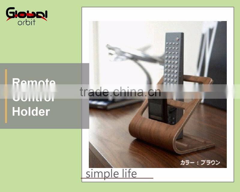 Calculator Holder TV Remote Control Holder Wood Desktop Office Desk Supply Oranizer