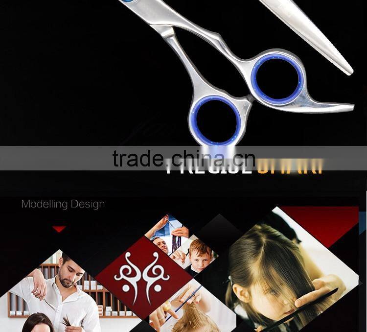 QJ-JC111stainless steel scissros with color finger insert hair scissors