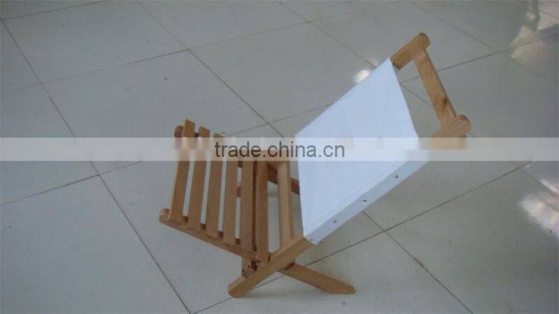 2017 Qingdao inflatable folding slat wooden beach chair