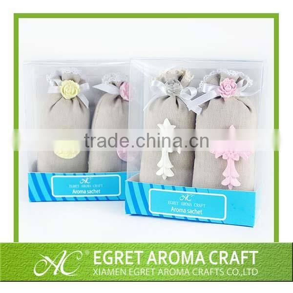 2015 Eco-friendly home air freshener and home decoration nice design tied with ribbon clothes scent sachet